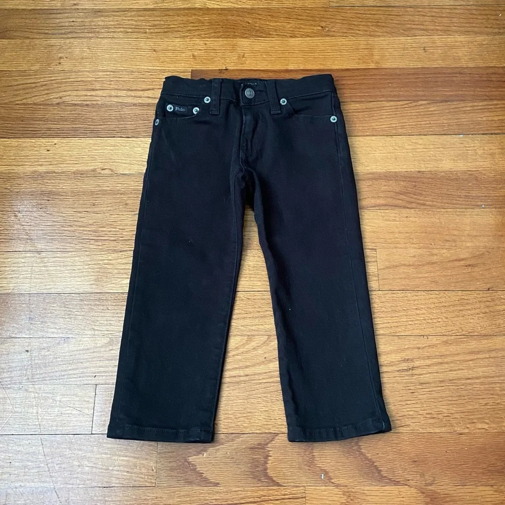Ralph Lauren Classic Multicolor Plaid Shirt and Hampton Straight Denim Jeans Set
